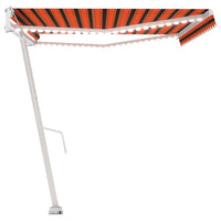 Tenda Automatica Sensore Vento e LED 500x350 cm Arancio Marrone 3069675