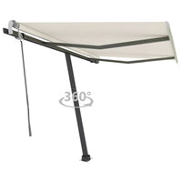 Tenda da Sole Retrattile Manuale Autoportante 300x250 cm Crema cod mxl 55040