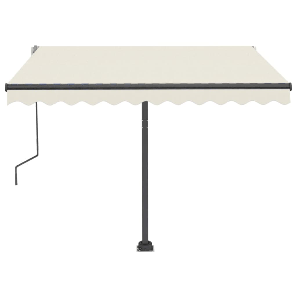 Tenda da Sole Retrattile Manuale Autoportante 300x250 cm Crema cod mxl 55040