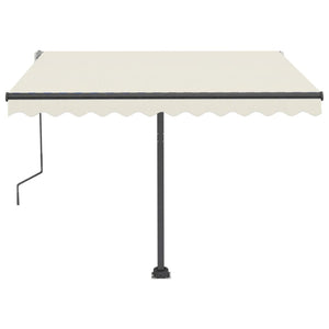 Tenda da Sole Retrattile Manuale Autoportante 300x250 cm Crema cod mxl 55040