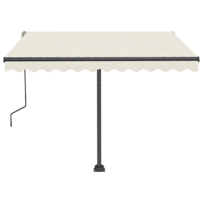 Tenda da Sole Retrattile Manuale Autoportante 300x250 cm Crema cod mxl 55040