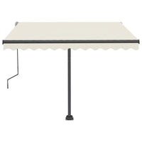 Tenda da Sole Retrattile Manuale con LED 300x250 cm Crema cod mxl 55600