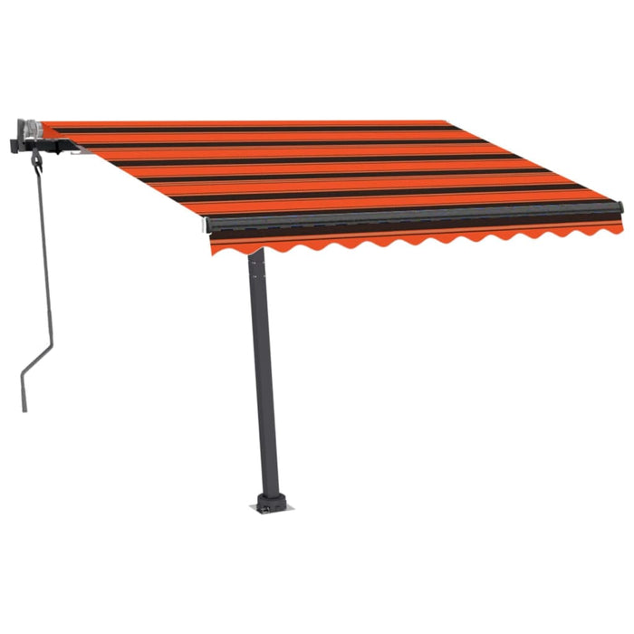 Tenda da Sole Manuale con LED 300x250 cm Arancione e Marrone cod mxl 51771