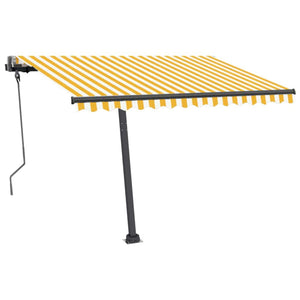 Tenda da Sole Autoportante Automatica 300x250 cm Gialla Bianca 3069708