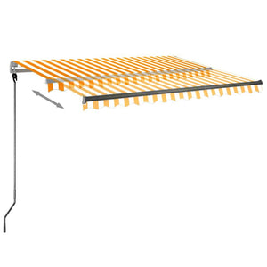 Tenda da Sole Automatica Autoportante 300x250 cm Gialla Bianca