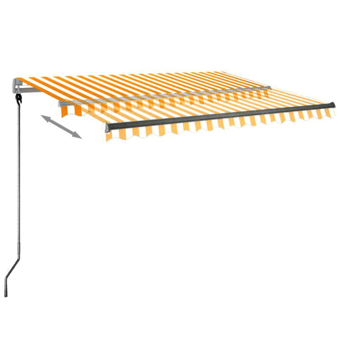 Tenda da Sole Autoportante Automatica 300x250 cm Gialla Bianca 3069708