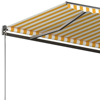 Tenda da Sole Autoportante Automatica 300x250 cm Gialla Bianca 3069708