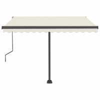 Tenda Automatica con Sensore Vento e LED 300x250 cm Crema cod mxl 55043