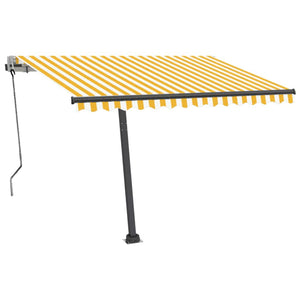 Tenda Automatica con Sensore Vento LED 300x250cm Gialla Bianca