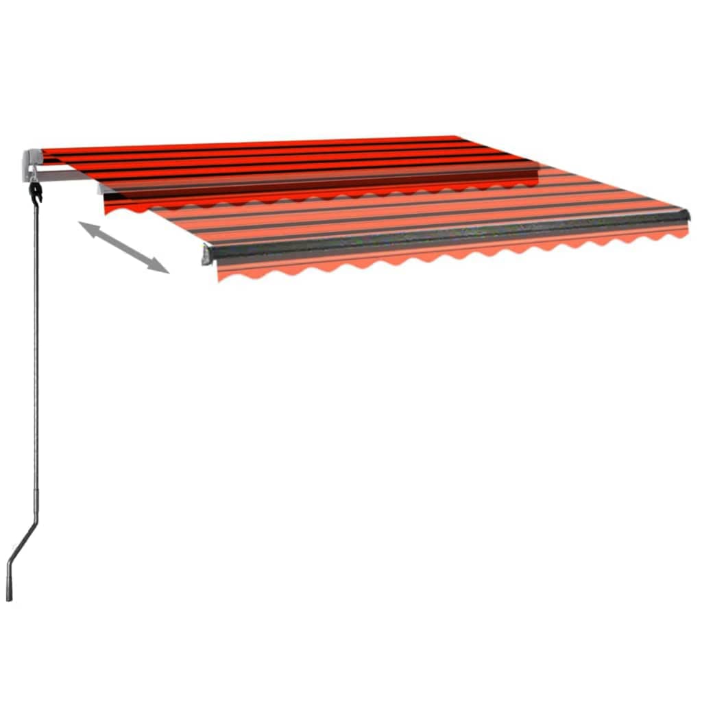 Tenda Automatica Sensore Vento e LED 300x250 cm Arancio Marrone 3069715