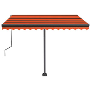 Tenda Automatica Sensore Vento e LED 300x250 cm Arancio Marrone 3069715