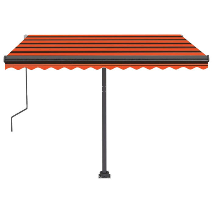 Tenda Automatica Sensore Vento e LED 300x250 cm Arancio Marrone 3069715