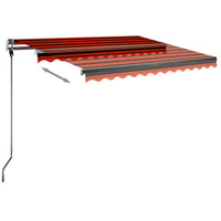 Tenda da Sole Retrattile Manuale 350x250 cm Arancione e Marrone 3069720