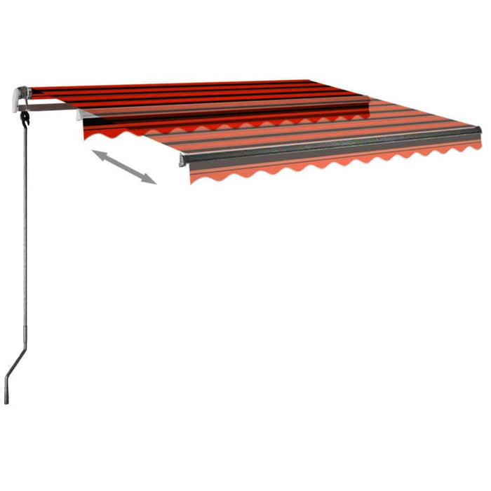 Tenda da Sole Retrattile Manuale 350x250 cm Arancione e Marrone 3069720