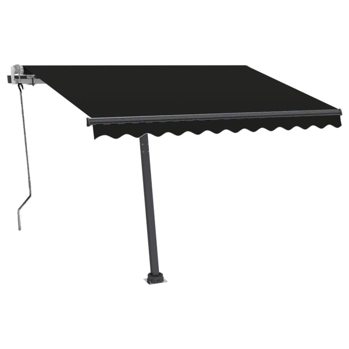 Tenda da Sole Retrattile Manuale con LED 300x250 cm Antracite 3069724