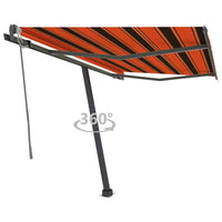 Tenda da Sole Automatica Autoportante 350x250cm Arancio Marrone 3069730