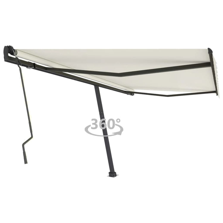 Tenda Retrattile Manuale Autoportante 400x300 cm Crema cod mxl 58942