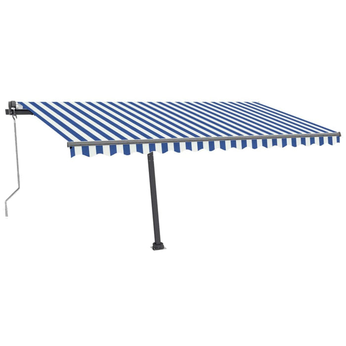 Tenda da Sole Automatica Autoportante 400x300 cm Blu e Bianca 3069746