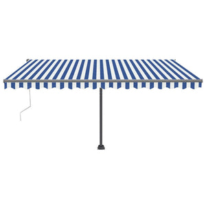 Tenda da Sole Automatica Autoportante 400x300 cm Blu e Bianca 3069746