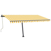 Tenda da Sole Autoportante Automatica 400x300 cm Gialla Bianca 3069748