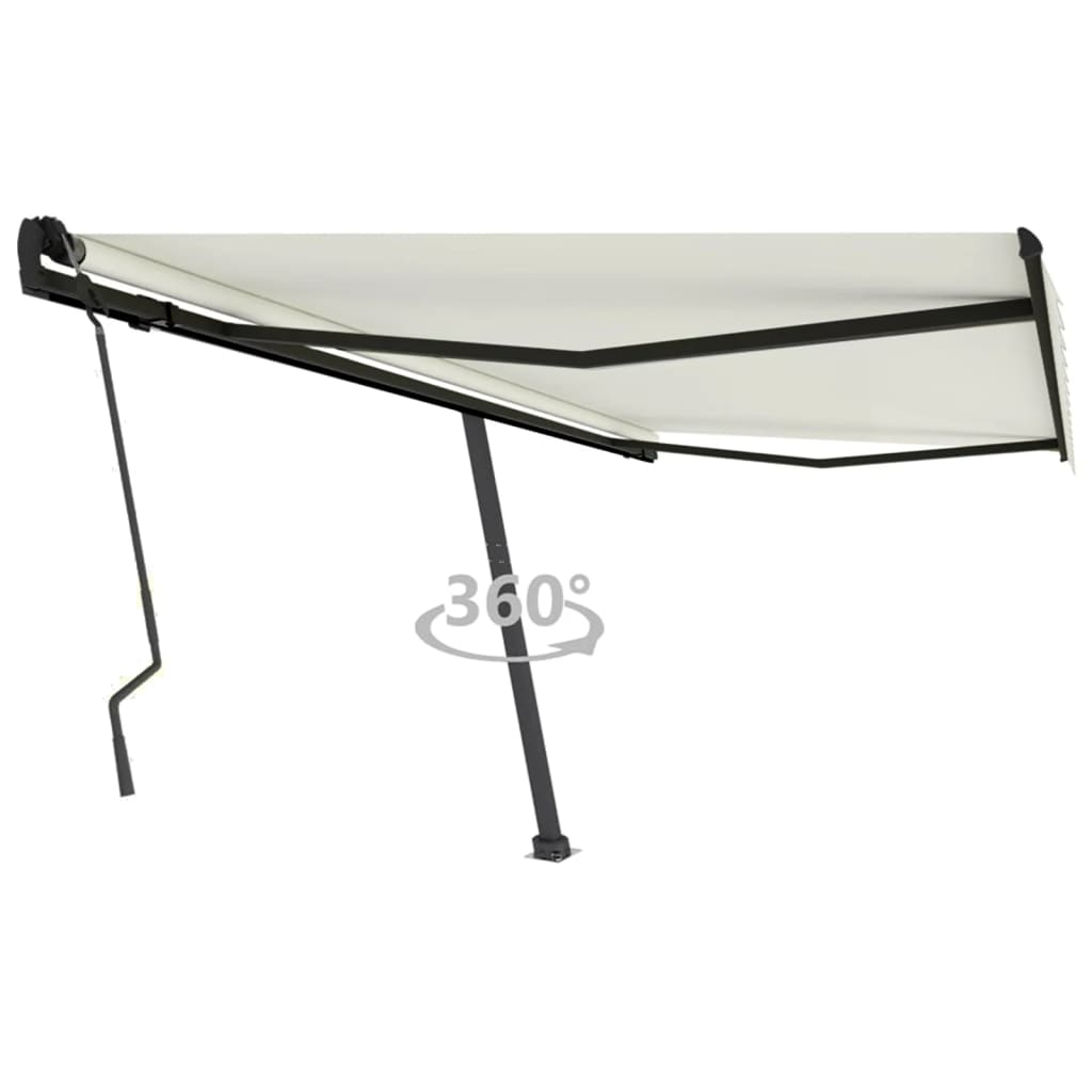 Tenda da Sole Manuale Autoportante 450x300 cm Crema 3069757