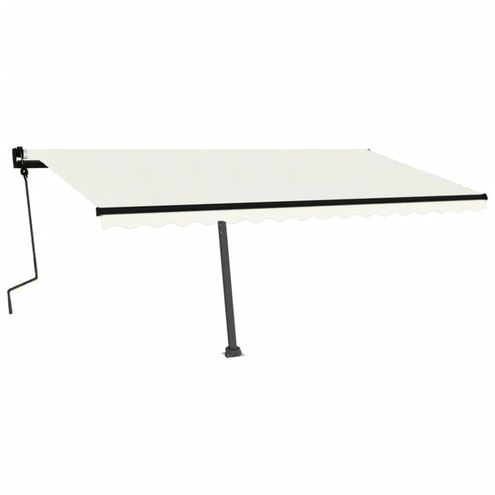 Tenda da Sole Manuale Autoportante 450x300 cm Crema 3069757