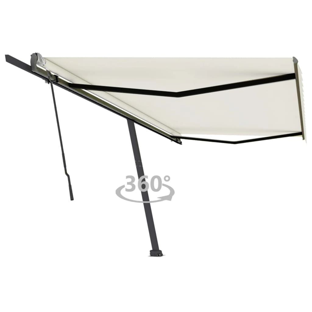 Tenda da Sole Manuale Autoportante 500x300 cm Crema 3069777