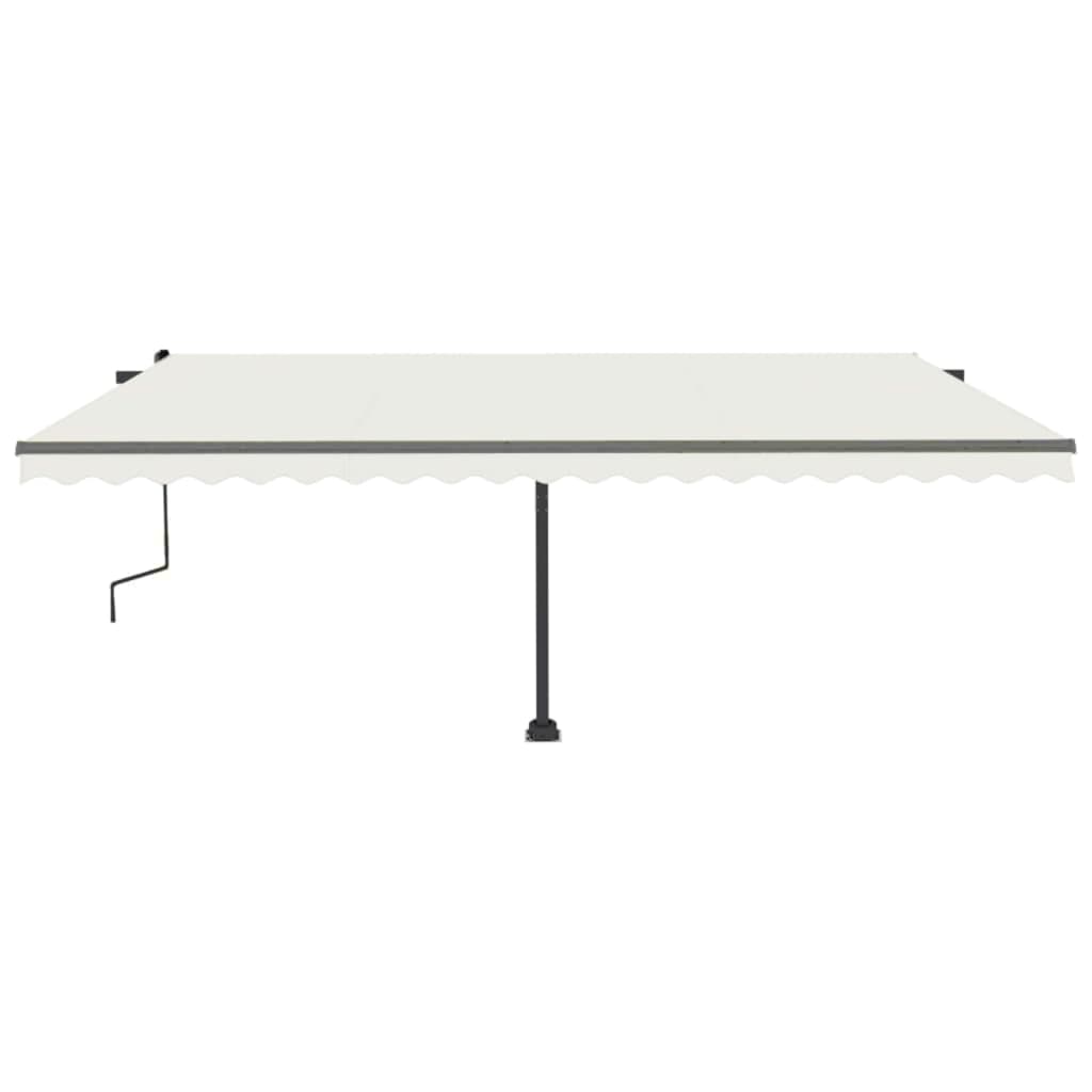 Tenda da Sole Manuale Autoportante 500x300 cm Crema 3069777