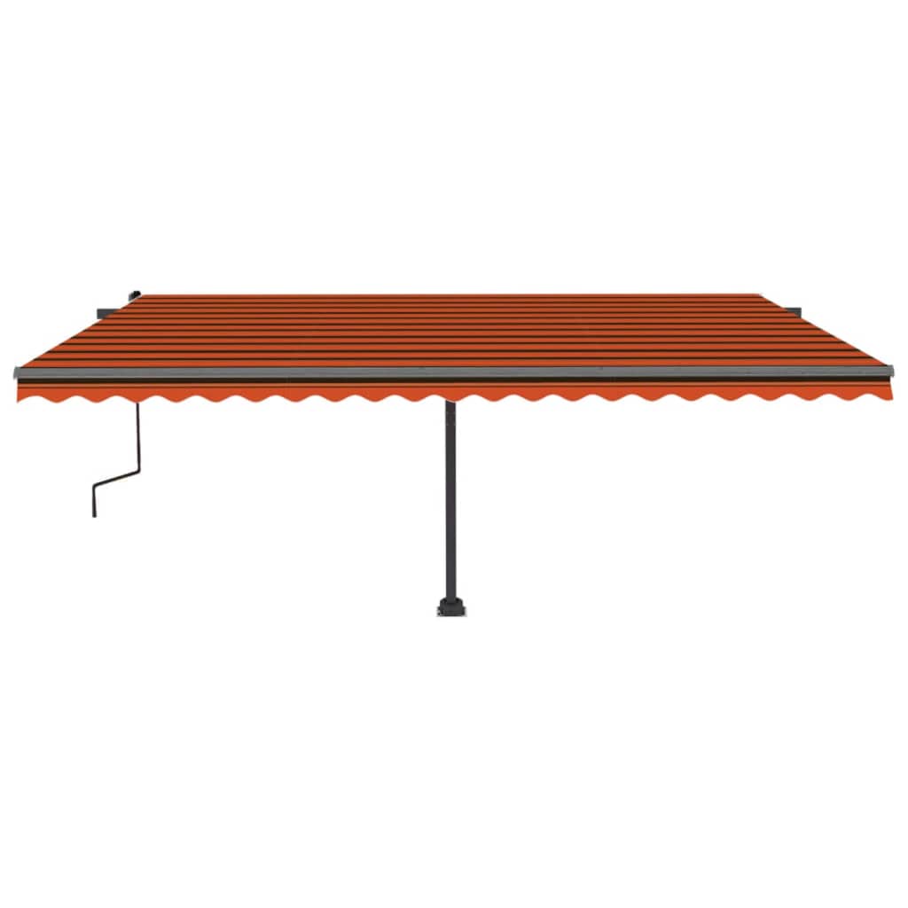 Tenda da Sole Manuale Autoportante 400x300 cm Arancione Marrone 3069780