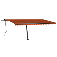 Tenda da Sole Manuale Autoportante 400x300 cm Arancione Marrone 3069780