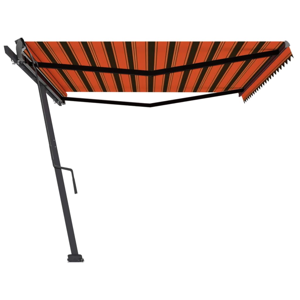 Tenda da Sole Manuale Autoportante 400x300 cm Arancione Marrone 3069780