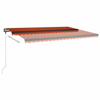 Tenda da Sole Manuale Autoportante 400x300 cm Arancione Marrone 3069780