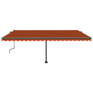 Tendada Sole Retrattile Manuale LED 500x300 cm Arancio Marronecod mxl 80502