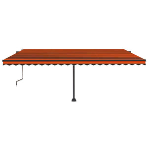 Tenda Automatica Sensore Vento e LED 500x300 cm Arancio Marrone 3069795