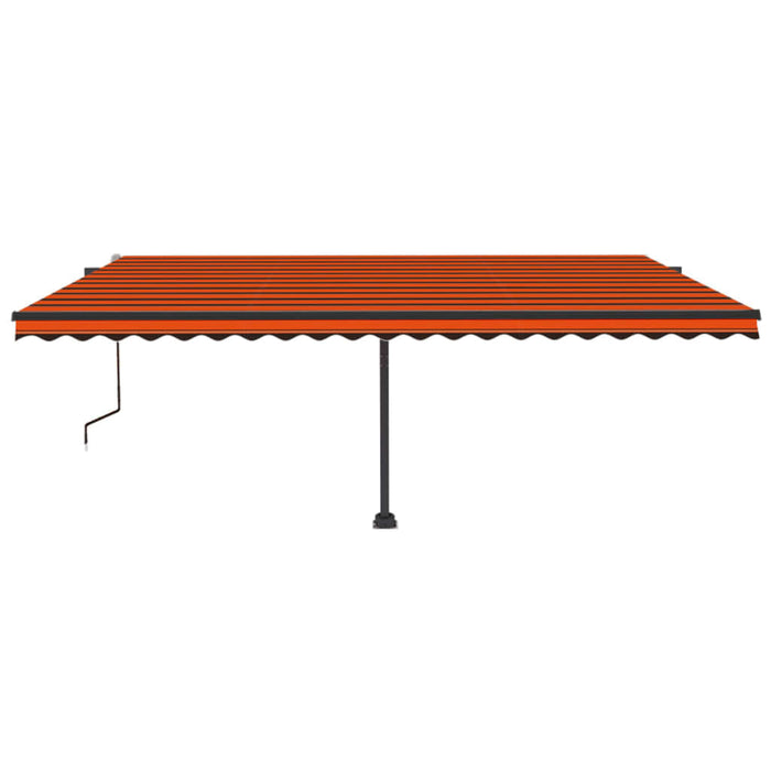 Tenda Automatica Sensore Vento e LED 500x300 cm Arancio Marrone 3069795