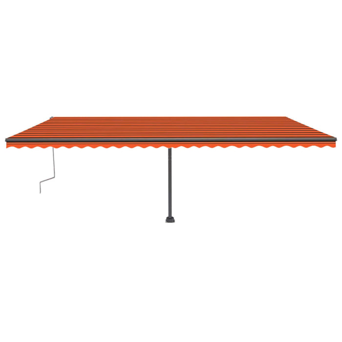 Tenda Retrattile Manuale Autoportante 600x300cm Arancio Marrone cod mxl 43772