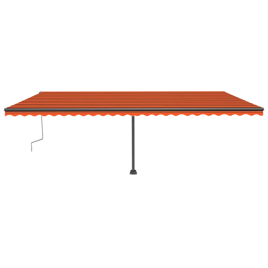 Tenda da Sole Autoportante Manuale 600x300 cm Arancione Marrone 3069800