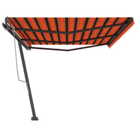 Tenda Retrattile Manuale Autoportante 600x300cm Arancio Marrone cod mxl 43772