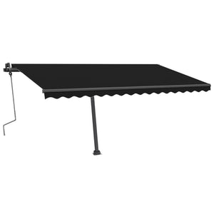 Tenda da Sole Retrattile Manuale con LED 400x350 cm Antracite 3069824