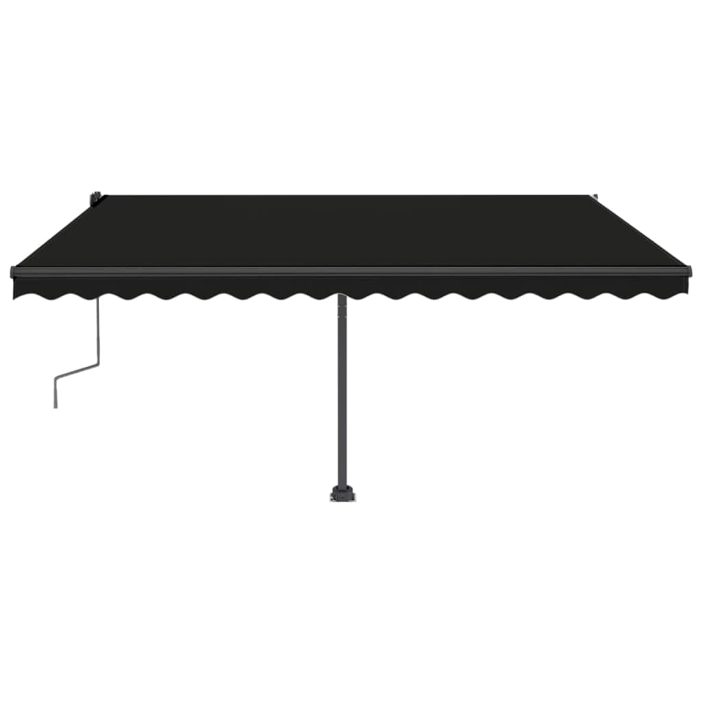 Tenda da Sole Retrattile Manuale con LED 400x350 cm Antracite 3069824