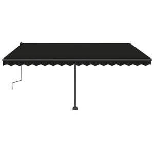 Tenda da Sole Retrattile Manuale con LED 400x350 cm Antracite 3069824