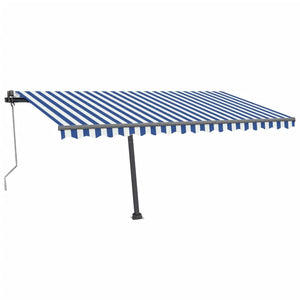 Tenda da Sole Autoportante Automatica 400x350 cm Blu Bianca cod mxl 60735