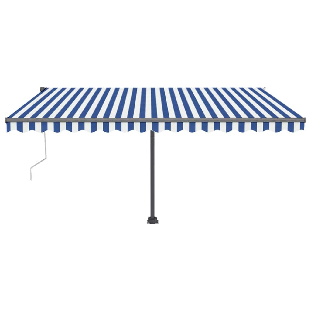 Tenda da Sole Autoportante Automatica 400x350 cm Blu Bianca cod mxl 60735