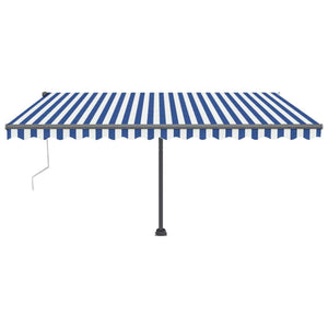 Tenda da Sole Autoportante Automatica 400x350 cm Blu Bianca cod mxl 60735