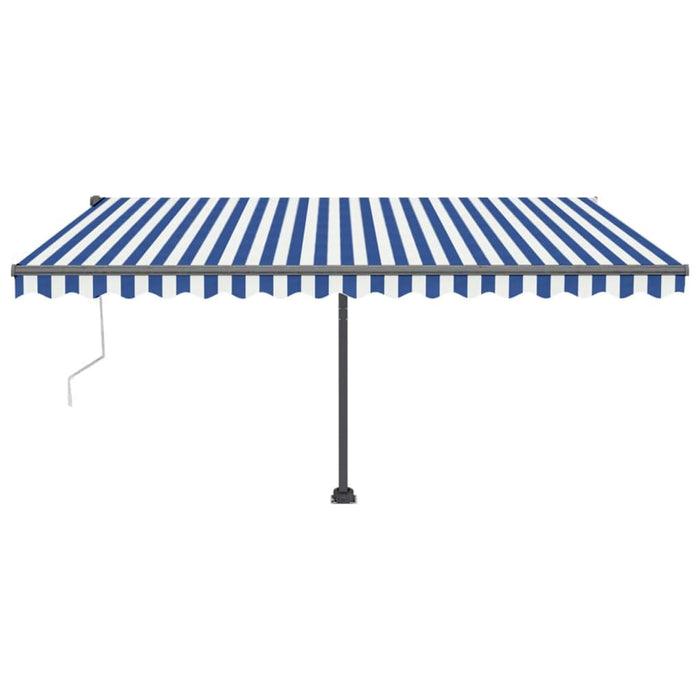 Tenda da Sole Autoportante Automatica 400x350 cm Blu Bianca cod mxl 60735