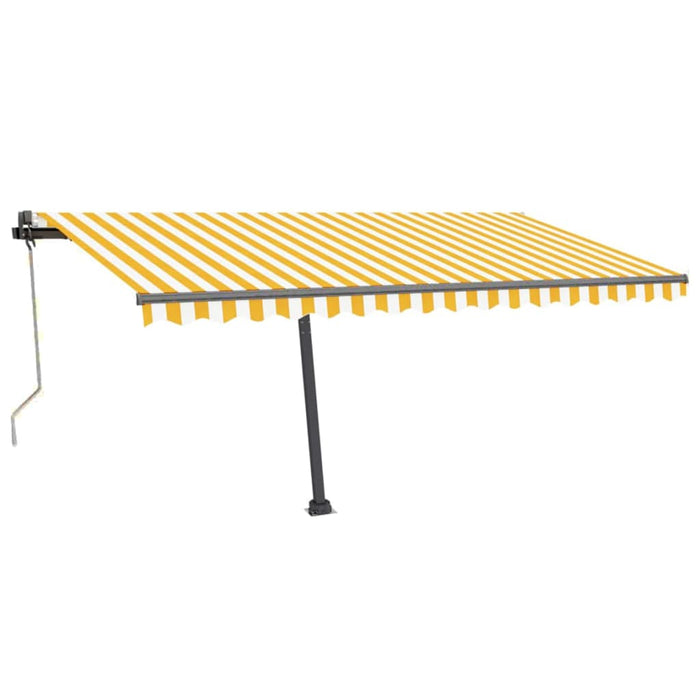 Tenda da Sole Autoportante Automatica 400x350 cm Gialla Bianca cod mxl 60730