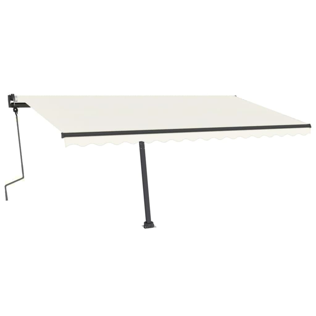 Tenda da Sole Manuale Autoportante 450x350 cm Crema 3069837