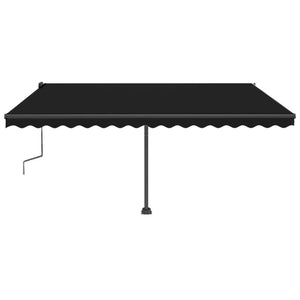 Tenda Sole Retrattile Manuale Autoportante 450x350 cm Antracite cod mxl 43746