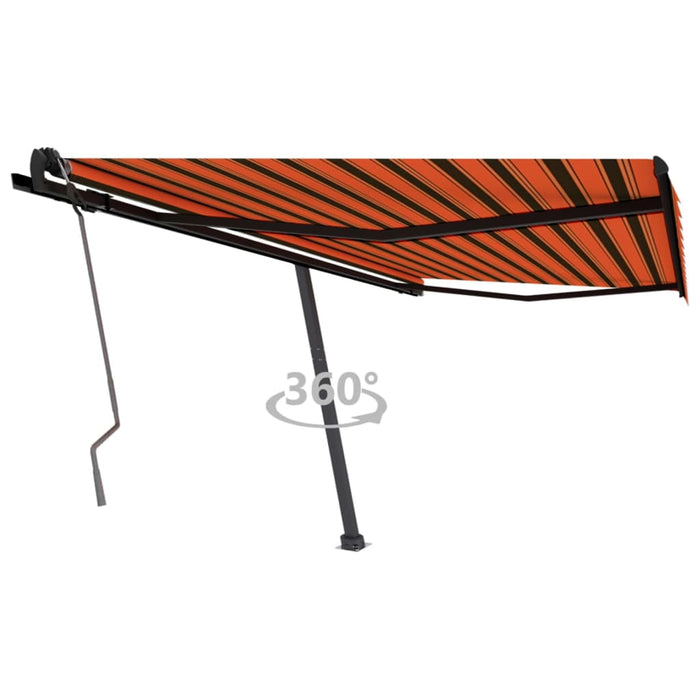 Tenda da Sole Autoportante Manuale 450x350cm Arancione Marrone 3069840