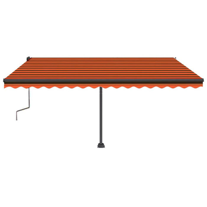 Tenda da Sole Autoportante Manuale 450x350cm Arancione Marrone 3069840